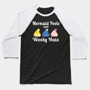 Wild Swimmer, swimming in Mermaid Pools and wooly Hats Baseball T-Shirt